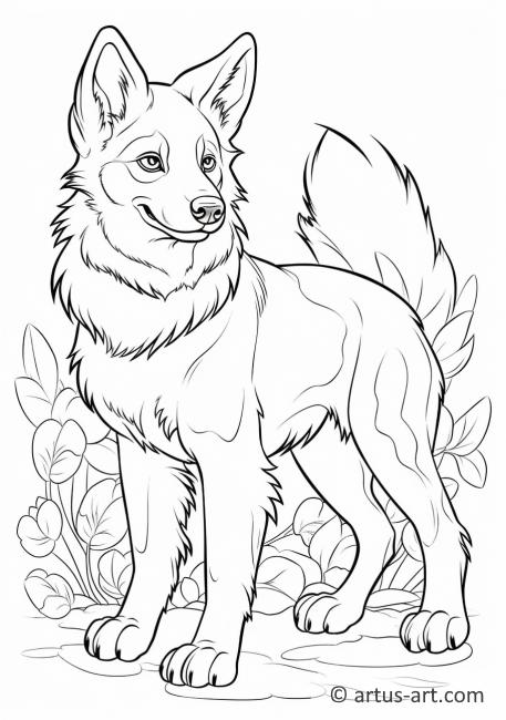 Wild dog Coloring Page